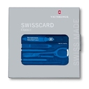 Швейцарская карточка VICTORINOX SwissCard Classic, 10 функций, полупрозрачная синяя для нанесения логотипа