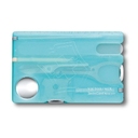 Швейцарская карточка VICTORINOX SwissCard Nailcare, 13 функций, полупрозрачная бирюзовая для нанесения логотипа