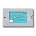 Швейцарская карточка VICTORINOX SwissCard Nailcare, 13 функций, полупрозрачная бирюзовая для нанесения логотипа