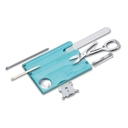 Швейцарская карточка VICTORINOX SwissCard Nailcare, 13 функций, полупрозрачная бирюзовая для нанесения логотипа