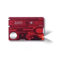 Швейцарская карточка VICTORINOX SwissCard Lite, 13 функций, полупрозрачная красная для нанесения логотипа