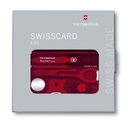 Швейцарская карточка VICTORINOX SwissCard Lite, 13 функций, полупрозрачная красная для нанесения логотипа