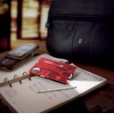 Швейцарская карточка VICTORINOX SwissCard Lite, 13 функций, полупрозрачная красная для нанесения логотипа