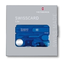 Швейцарская карточка VICTORINOX SwissCard Lite, 13 функций, полупрозрачная синяя для нанесения логотипа