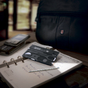 Швейцарская карточка VICTORINOX SwissCard Lite, 13 функций, полупрозрачная чёрная для нанесения логотипа