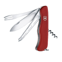 Нож перочинный VICTORINOX Cheese Master, 111 мм, 8 функций, с фиксатором лезвия, красный для нанесения логотипа