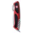 Нож перочинный VICTORINOX RangerGrip 79, 130 мм, 12 функций, с фиксатором лезвия, красный с чёрным для нанесения логотипа