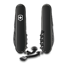 Нож перочинный VICTORINOX Spartan Onyx Black, 91 мм, 12 функций, чёрный, со шнурком в комплекте для нанесения логотипа