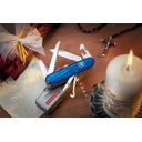 Нож перочинный VICTORINOX Huntsman, 91 мм, 15 функций, полупрозрачный синий для нанесения логотипа