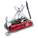 Нож перочинный VICTORINOX CyberTool L, 91 мм, 39 функций, полупрозрачный красный для нанесения логотипа