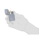 Зажигалка ZIPPO узкая с покрытием поцарапанный хром | Slim® Street Chrome, латунь/сталь, серебристая, матовая, 29x10x60 мм для нанесения логотипа