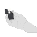 Зажигалка ZIPPO узкая с черным матовым покрытием | Slim® Black Matte, латунь/сталь, чёрная, матовая, 29x10x60 мм для нанесения логотипа
