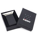 Зажигалка ZIPPO узкая с черным матовым покрытием | Slim® Black Matte, латунь/сталь, чёрная, матовая, 29x10x60 мм для нанесения логотипа