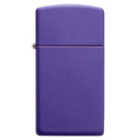 Зажигалка ZIPPO узкая с фиолетовым матовым покрытием | Slim® Purple Matte, латунь/сталь, фиолетовая, матовая, 29x10x60 мм для нанесения логотипа