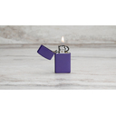 Зажигалка ZIPPO узкая с фиолетовым матовым покрытием | Slim® Purple Matte, латунь/сталь, фиолетовая, матовая, 29x10x60 мм для нанесения логотипа