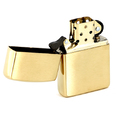 Зажигалка ZIPPO Armor™ с покрытием матовая латунь | Brushed Brass, латунь/сталь, золотистая, матовая, 38x13x57 мм для нанесения логотипа
