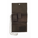 Бумажник байкера ZIPPO, цвет "мокко", натуральная кожа, 17x3,5x11 см для нанесения логотипа