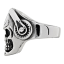Кольцо ZIPPO, серебристое, в форме черепа, нержавеющая сталь, 2,5x2,6x0,6 см, диаметр 19,7 мм для нанесения логотипа