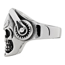 Кольцо ZIPPO, серебристое, в форме черепа, нержавеющая сталь, диаметр 21,7мм для нанесения логотипа