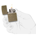 Зажигалка ZIPPO классическая с покрытием античная латунь | Classic Antique Brass, латунь/сталь, матовая, 38x13x57 мм для нанесения логотипа
