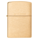 Зажигалка ZIPPO классическая с покрытием матовая латунь | Classic Brushed Brass, латунь/сталь, золотистая, матовая, 38x13x57 мм для нанесения логотипа