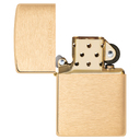 Зажигалка ZIPPO классическая с покрытием матовая латунь | Classic Brushed Brass, латунь/сталь, золотистая, матовая, 38x13x57 мм для нанесения логотипа
