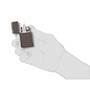 Зажигалка ZIPPO узкая с покрытием черный лед | Slim® Black Ice®, латунь/сталь, чёрная, глянцевая, 29x10x60 мм для нанесения логотипа