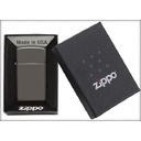 Зажигалка ZIPPO узкая с покрытием черный лед | Slim® Black Ice®, латунь/сталь, чёрная, глянцевая, 29x10x60 мм для нанесения логотипа