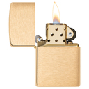 Зажигалка ZIPPO классическая с покрытием матовая латунь | Classic Brushed Brass, латунь/сталь, золотистая, матовая, 38x13x57 мм для нанесения логотипа