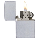 Зажигалка ZIPPO классическая с покрытием сатинированный хром | Classic Satin Chrome, латунь/сталь, серебристая, матовая, 38x13x57мм для нанесения логотипа