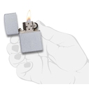 Зажигалка ZIPPO классическая с покрытием сатинированный хром | Classic Satin Chrome, латунь/сталь, серебристая, матовая, 38x13x57мм для нанесения логотипа