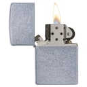 Зажигалка ZIPPO классическая с покрытием поцарапанный хром | Classic Street Chrome, латунь/сталь, серебристая, матовая, 38x13x57 мм для нанесения логотипа