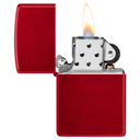 Зажигалка ZIPPO классическая с покрытием Красное карамелизированное яблоко | Candy Apple Red™, латунь/сталь, красная, глянцевая, 38x13x57 мм для нанесения логотипа