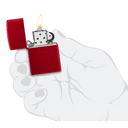 Зажигалка ZIPPO классическая с покрытием Красное карамелизированное яблоко | Candy Apple Red™, латунь/сталь, красная, глянцевая, 38x13x57 мм для нанесения логотипа