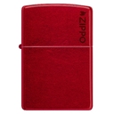 Зажигалка ZIPPO Логотип с покрытием Красное карамелизированное яблоко | Logo Candy Apple Red™, латунь/сталь, красная, глянцевая, 38x13x57 мм для нанесения логотипа