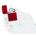 Зажигалка ZIPPO Логотип с покрытием Красное карамелизированное яблоко | Logo Candy Apple Red™, латунь/сталь, красная, глянцевая, 38x13x57 мм для нанесения логотипа