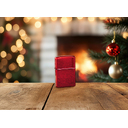 Зажигалка ZIPPO Логотип с покрытием Красное карамелизированное яблоко | Logo Candy Apple Red™, латунь/сталь, красная, глянцевая, 38x13x57 мм для нанесения логотипа