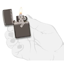 Зажигалка ZIPPO Застежка-молния с покрытием черный лед | Puller Black Ice ®, латунь/сталь, чёрная, глянцевая, 38x13x57 мм для нанесения логотипа