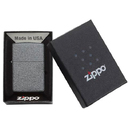 Зажигалка ZIPPO классическая с каменным покрытием | Classic Iron Stone, латунь/сталь, серая, матовая, 38x13x57 мм для нанесения логотипа
