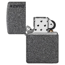 Зажигалка ZIPPO Логотип с каменным покрытием | Logo Iron Stone, латунь/сталь, серая, матовая, 38x13x57 мм для нанесения логотипа