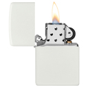 Зажигалка ZIPPO классическая с белым матовым покрытием | Classic White Matte, латунь/сталь, белая, матовая, 38x13x57 мм для нанесения логотипа