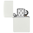 Зажигалка ZIPPO классическая с белым матовым покрытием | Classic White Matte, латунь/сталь, белая, матовая, 38x13x57 мм для нанесения логотипа