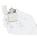 Зажигалка ZIPPO классическая с белым матовым покрытием | Classic White Matte, латунь/сталь, белая, матовая, 38x13x57 мм для нанесения логотипа