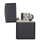 Зажигалка ZIPPO классическая с черным матовым покрытием | Classic Black Matte, латунь/сталь, чёрная, матовая, 38x13x57 мм для нанесения логотипа