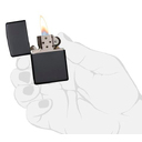 Зажигалка ZIPPO классическая с черным матовым покрытием | Classic Black Matte, латунь/сталь, чёрная, матовая, 38x13x57 мм для нанесения логотипа