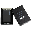 Зажигалка ZIPPO Логотип с черным матовым покрытием | Logo Black Matte, латунь/сталь, чёрная, матовая, 38x13x57мм для нанесения логотипа