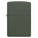 Зажигалка ZIPPO классическая с зеленым матовым покрытием | Classic Green Matte, латунь/сталь, зелёная, матовая, 38x13x57 мм для нанесения логотипа