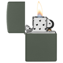 Зажигалка ZIPPO классическая с зеленым матовым покрытием | Classic Green Matte, латунь/сталь, зелёная, матовая, 38x13x57 мм для нанесения логотипа