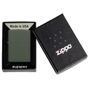 Зажигалка ZIPPO классическая с зеленым матовым покрытием | Classic Green Matte, латунь/сталь, зелёная, матовая, 38x13x57 мм для нанесения логотипа