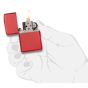 Зажигалка ZIPPO классическая с красным матовым покрытием | Classic Red Matte, латунь/сталь, красная, матовая, 38x13x57 мм для нанесения логотипа
